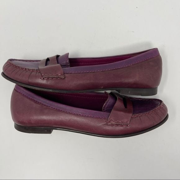 Cole Haan NikeAir Penny Loafers Women’s Size 9.5B Shoes Burgundy/PurpleSlip On - Picture 9 of 10